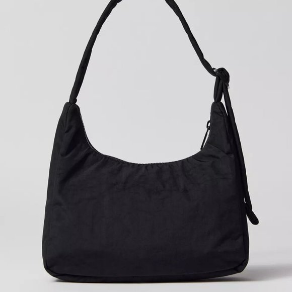 NWT Baggu Mini Nylon Shoulder Bag - Black Embroidered Bow - Picture 7 of 7